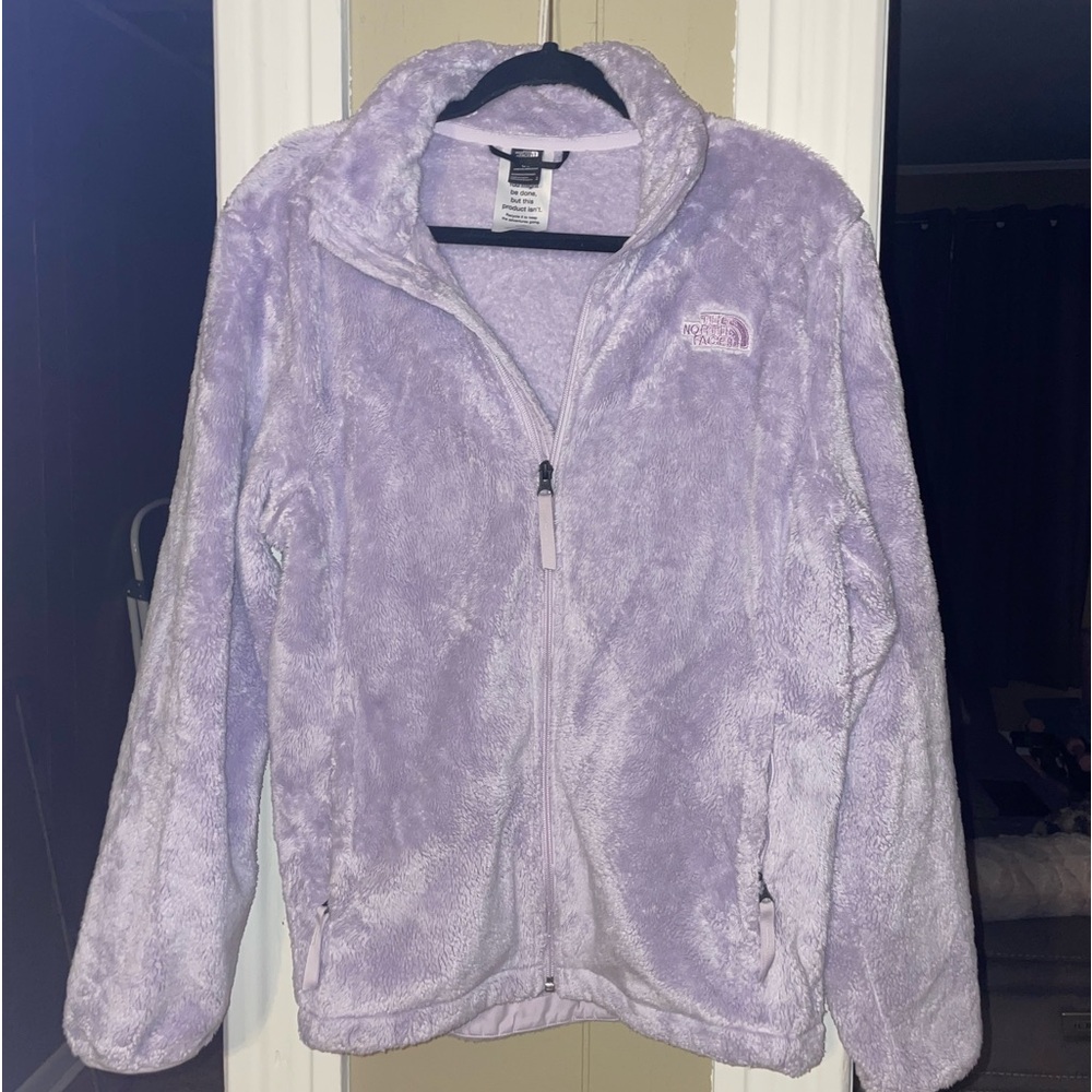 Large North face lavender women’s fleece jacket